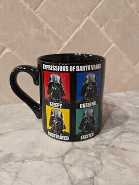 Star Wars Darth Vader Expressions Black Ceramic Coffee Mug
